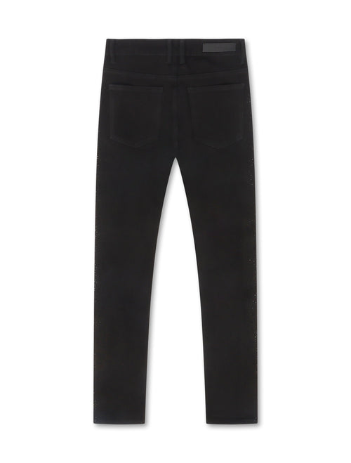Embellish Frost Denim Rhinestone Jean - Black